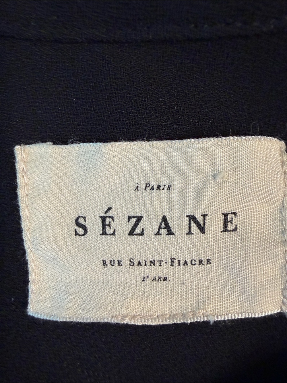 Sezane Ana Black Flowy Oversized Loose Fit Collared Button Down Shirt Dress M - Picture 10 of 11